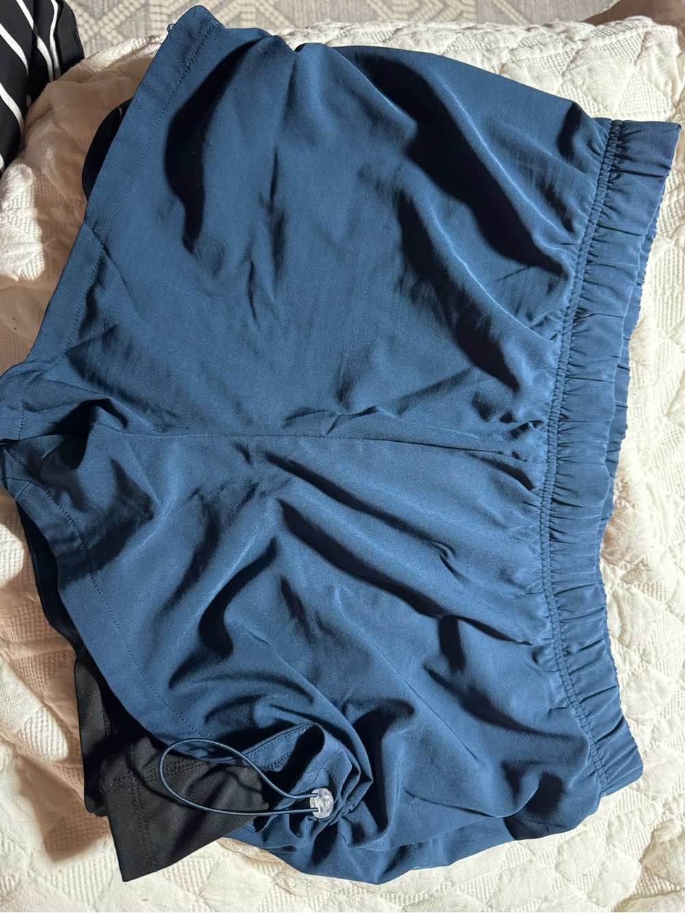Nine West Navy Blue Athletic Shorts with Elastic Waist